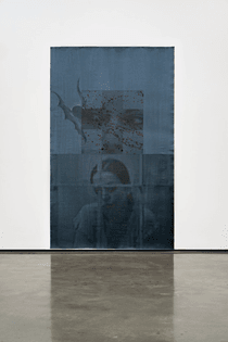 Vixit ft. Black Widow Zarema Muzhikhoyeva and Karen Howell (2018)  acrylic and UV print on canvas  105 x 65 in. 