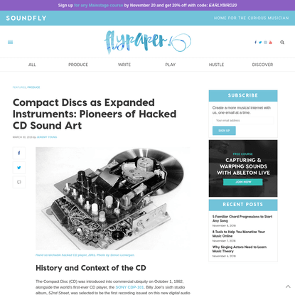 Compact Discs as Expanded Instruments: Pioneers of Hacked CD Sound Art - Soundfly