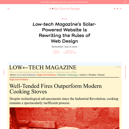 Low-tech Magazine's Solar-Powered Website is Rewriting the Rules of Web Design