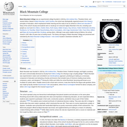 Black Mountain College - Wikipedia