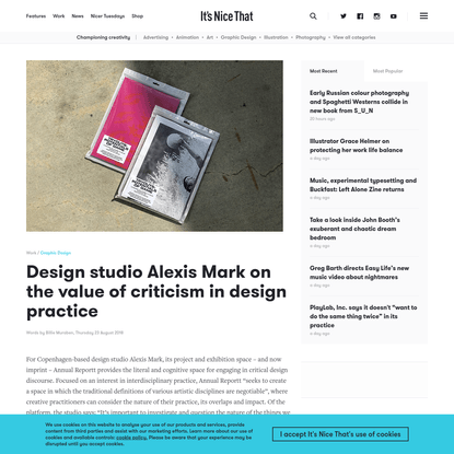 Design studio Alexis Mark on the value of criticism in design practice