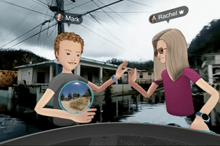 A cartoon Mark Zuckerberg toured hurricane-struck Puerto Rico in virtual reality