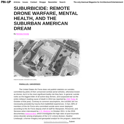 SUBURBICIDE: Remote Drone Warfare, Mental Health, and the Suburban American Dream