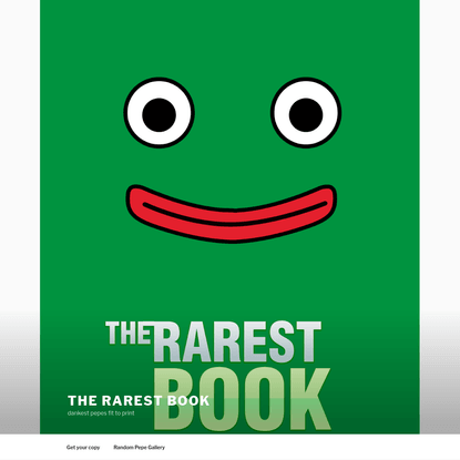 The Rarest Book - dankest pepes fit to print