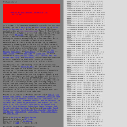 Art Post-Internet: INFORMATION / DATA
