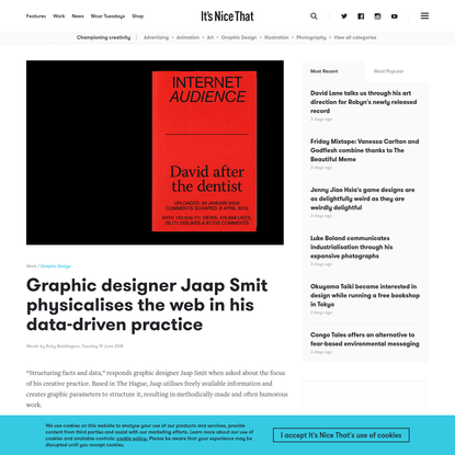 Graphic designer Jaap Smit physicalises the web in his data-driven practice