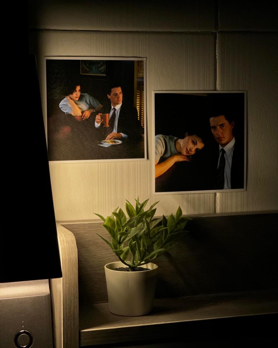 Twin Peaks photos above my bed