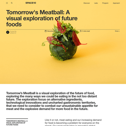 Tomorrow's Meatball: A visual exploration of future foods – SPACE10