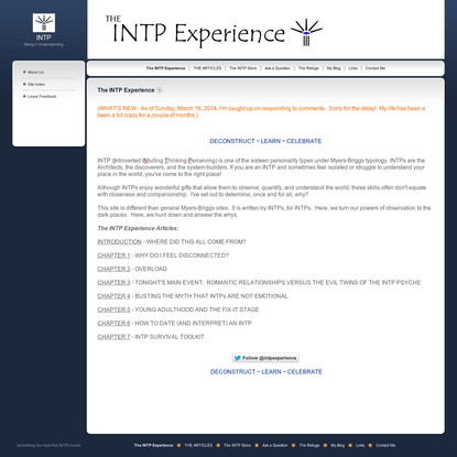 INTP - The INTP Experience
