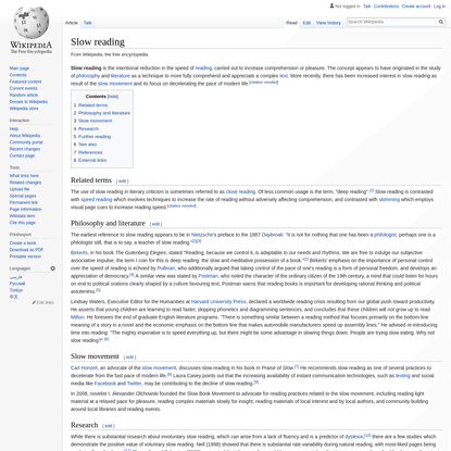 Slow reading - Wikipedia