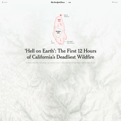 'Hell on Earth': The First 12 Hours of California's Deadliest Wildfire