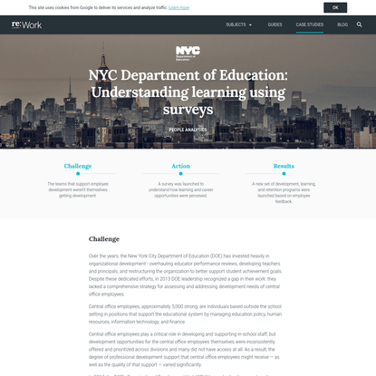 re:Work - NYC Department of Education: Understanding learning using surveys