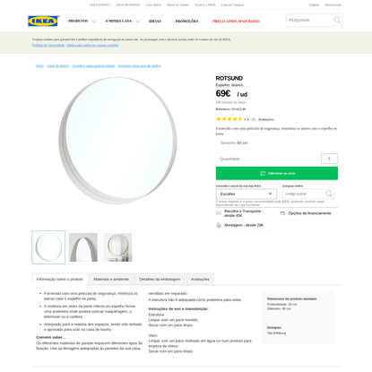 ROTSUND Espelho - IKEA