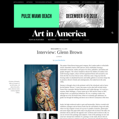 Interview: Glenn Brown - Art in America