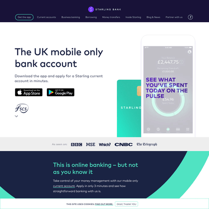 Bank anywhere with the mobile current account - Starling Bank
