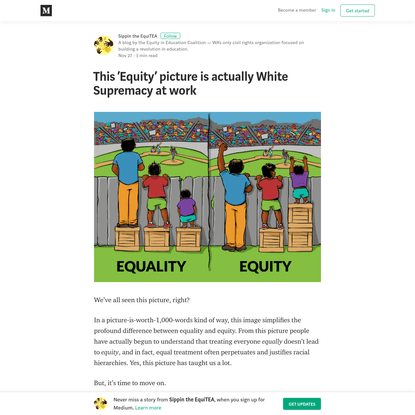 This 'Equity' picture is actually White Supremacy at work