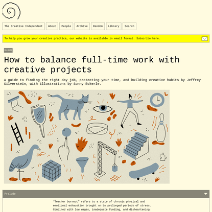 How to balance full-time work with creative projects