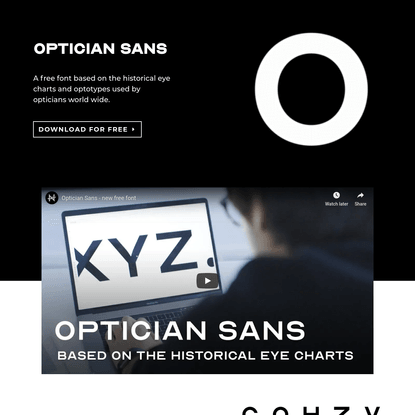 Optician Sans - Free font based on historical optotypes