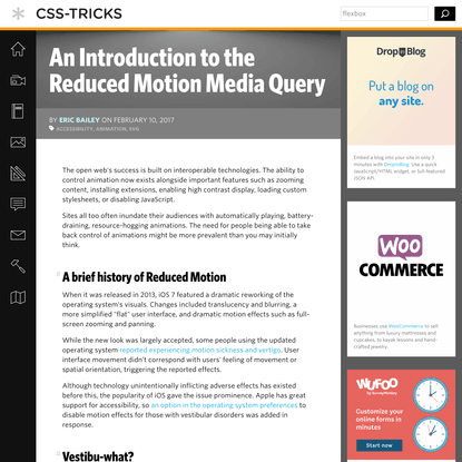 An Introduction to the Reduced Motion Media Query | CSS-Tricks
