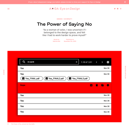 The Power of Saying No