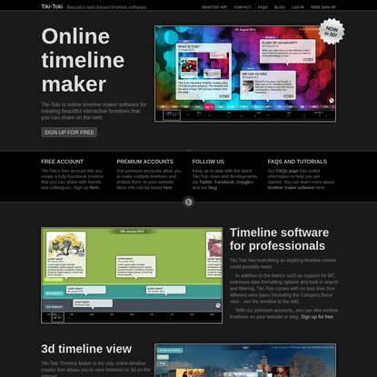 Tiki-Toki Timeline Maker: Beautiful web-based timeline software