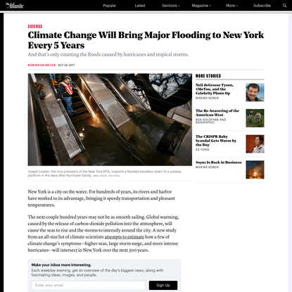 Climate Change Will Bring Major Flooding to New York Every 5 Years