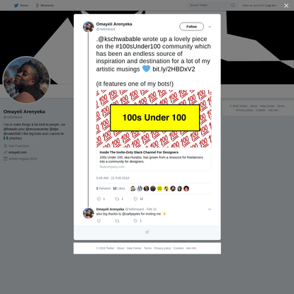 Omayeli Arenyeka on Twitter
