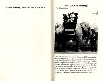 Why Look at Animals? By John Berger