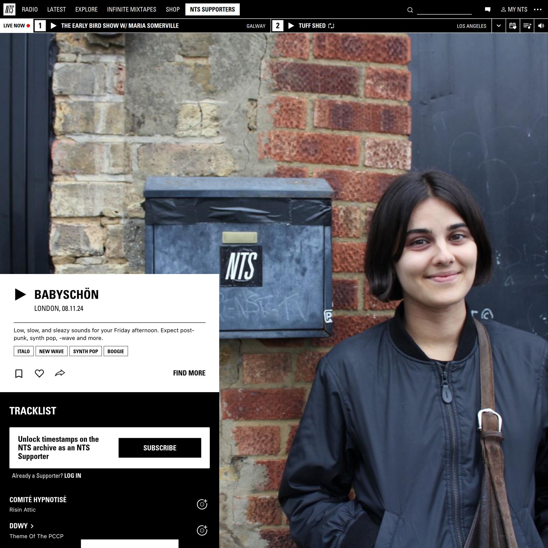 babyschön 8th November 2024 | Listen on NTS
