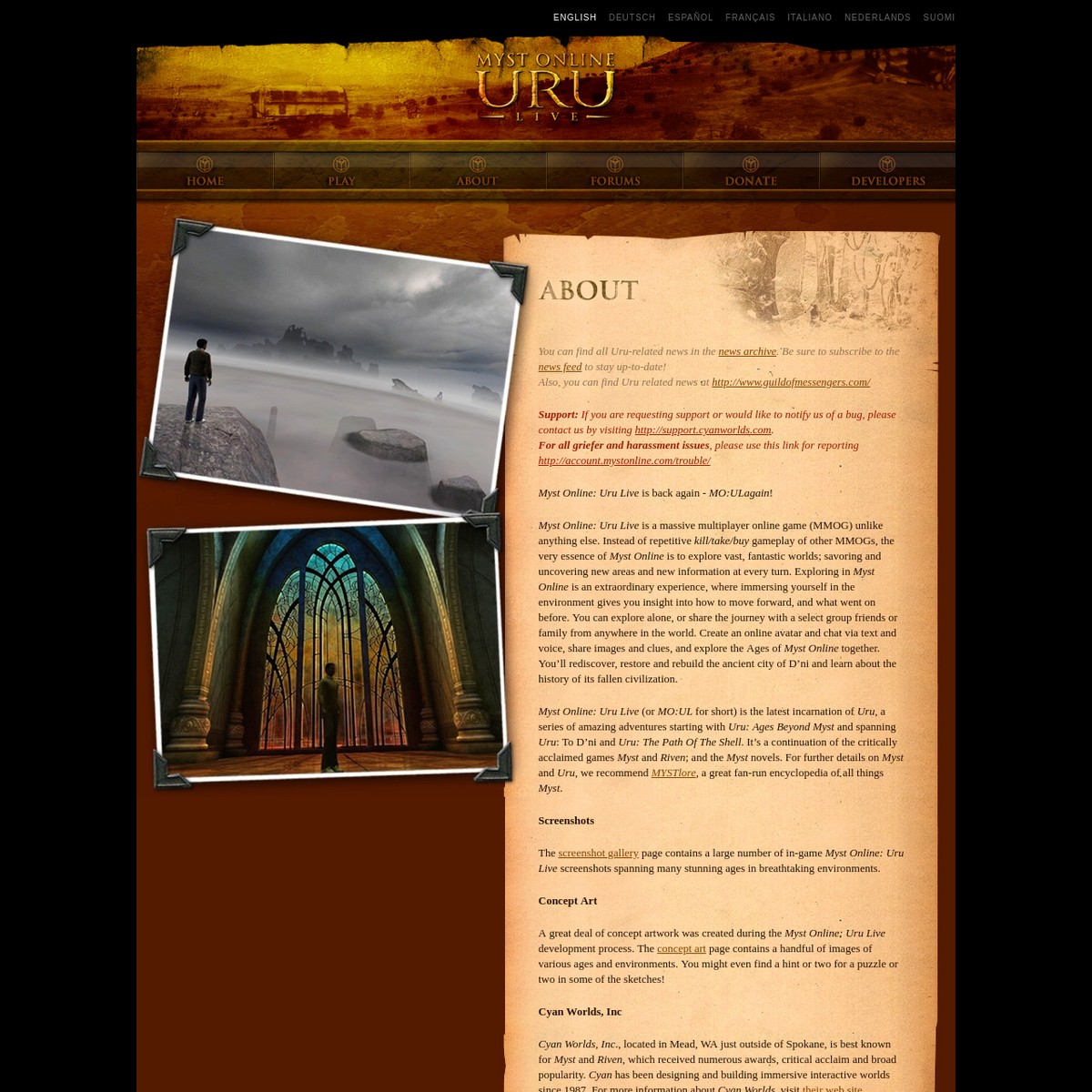 Myst Online: Uru Live - About — Are.na