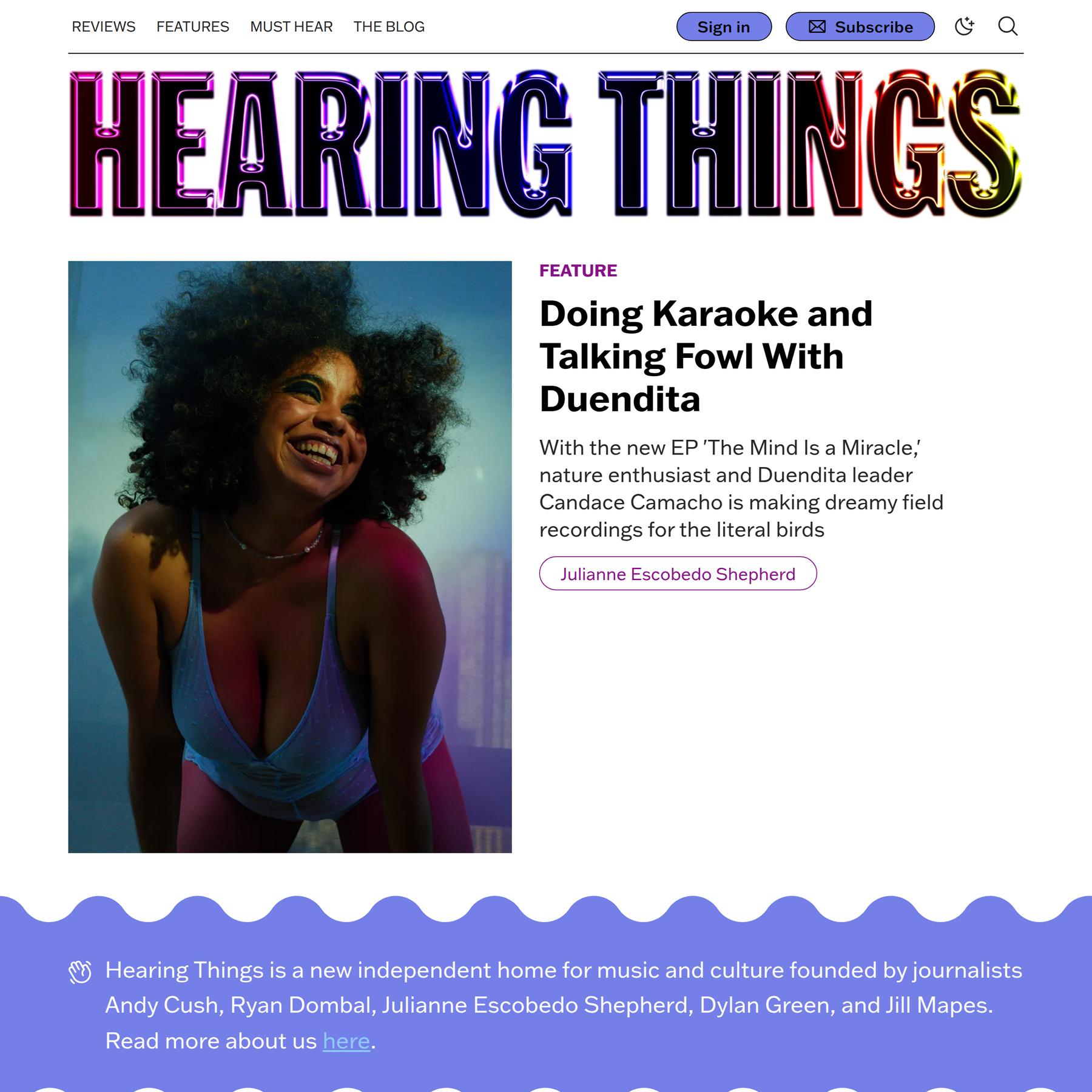 Hearing Things