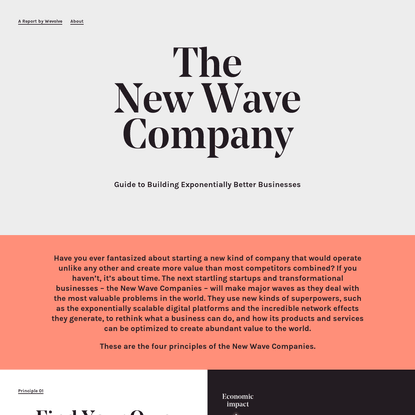 The New Wave Company - Guide to Building Exponentially Better Businesses