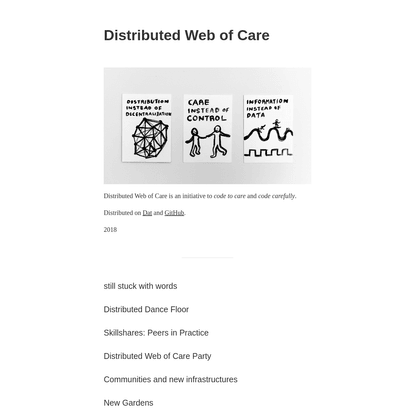 Distributed Web of Care