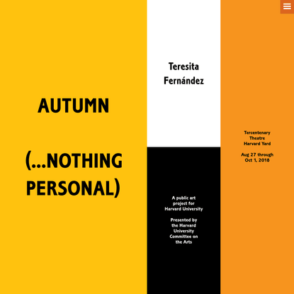 Teresita Fernández: Autumn (...Nothing Personal)