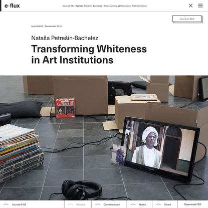 Transforming Whiteness in Art Institutions