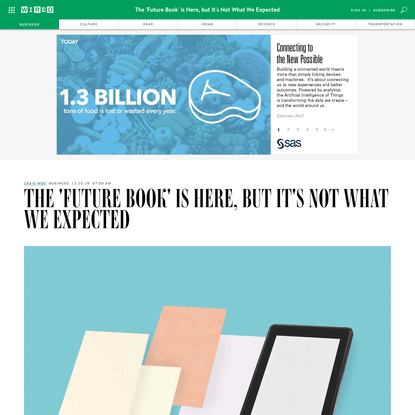 The 'Future Book' Is Here, but It's Not What We Expected | WIRED
