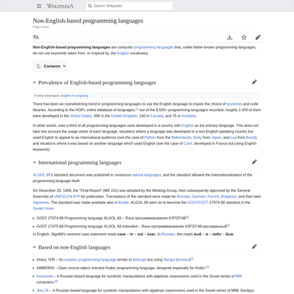 Non-English-based programming languages - Wikipedia