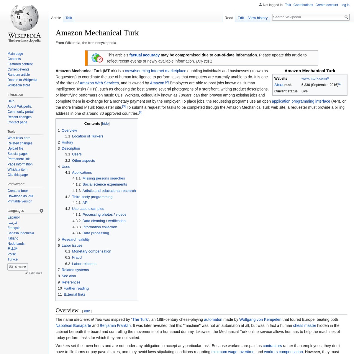 Amazon Mechanical Turk Wikipedia — Are.na