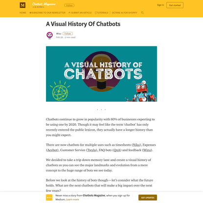 A Visual History Of Chatbots - Chatbots Magazine
