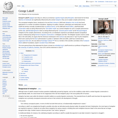 George Lakoff - Wikipedia