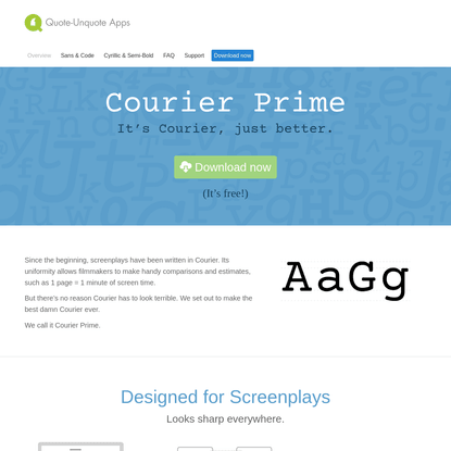 Courier Prime | Quote-Unquote Apps