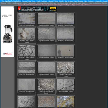 Free High Resolution Texture Library