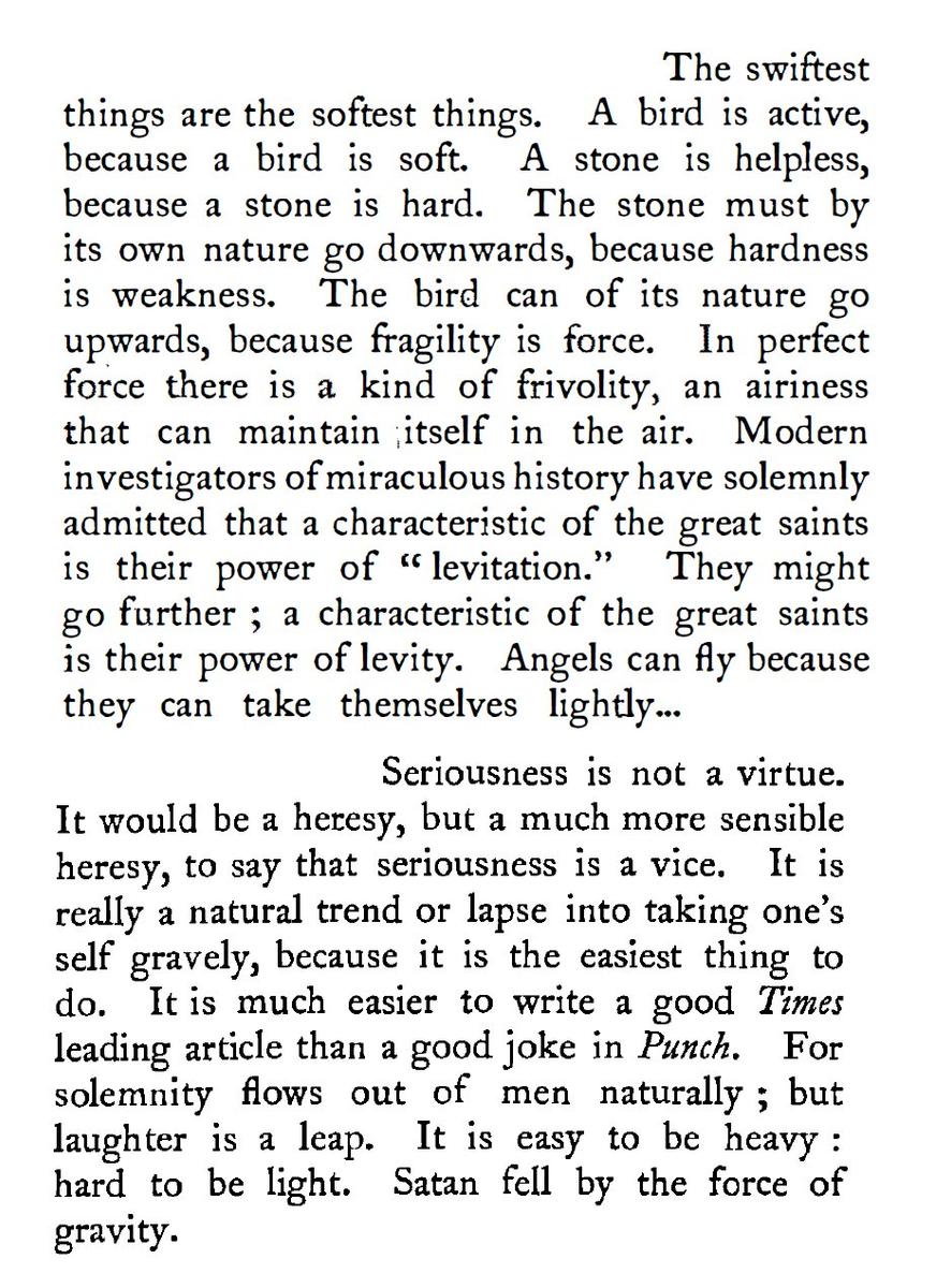 Seriousness is not a virtue