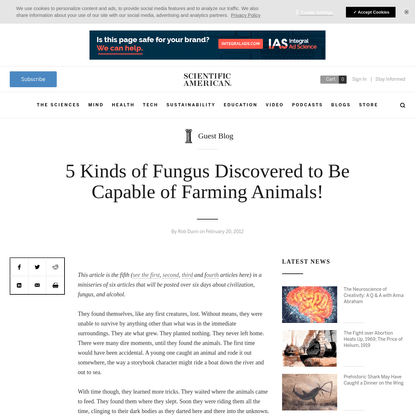 5 Kinds of Fungus Discovered to Be Capable of Farming Animals!
