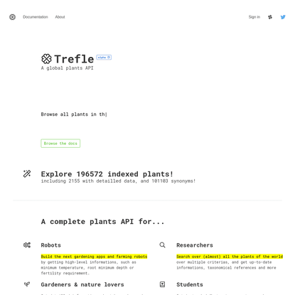 Trefle | Global plant API