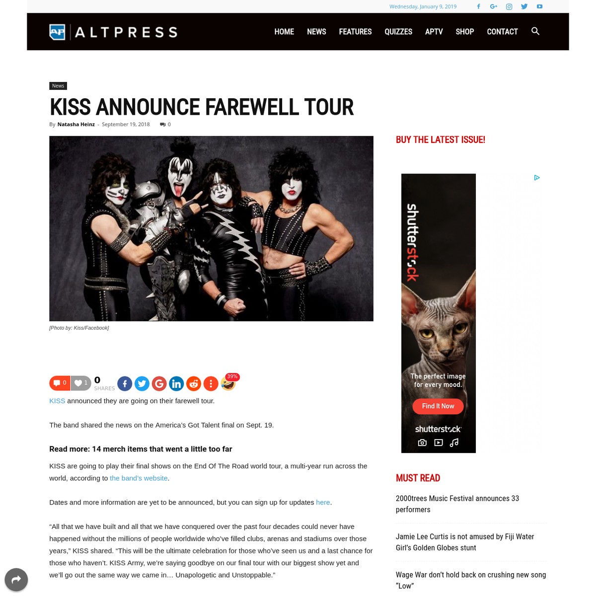 KISS announce farewell tour Alternative Press — Are.na
