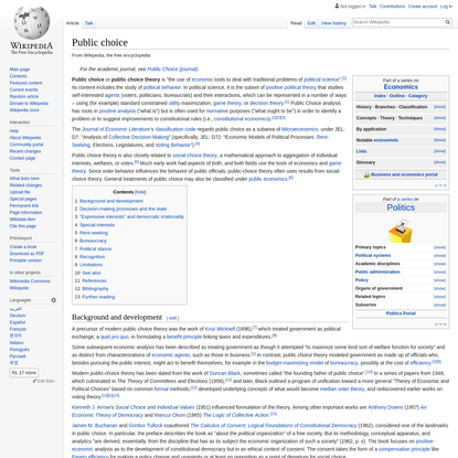 Public choice - Wikipedia