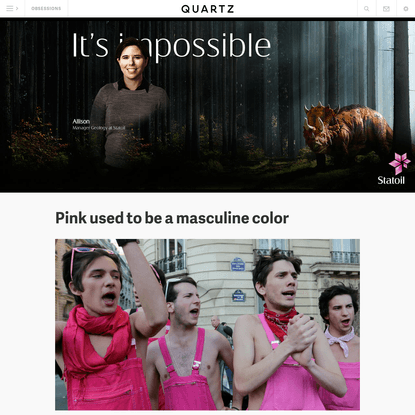 Pink used to be a masculine color