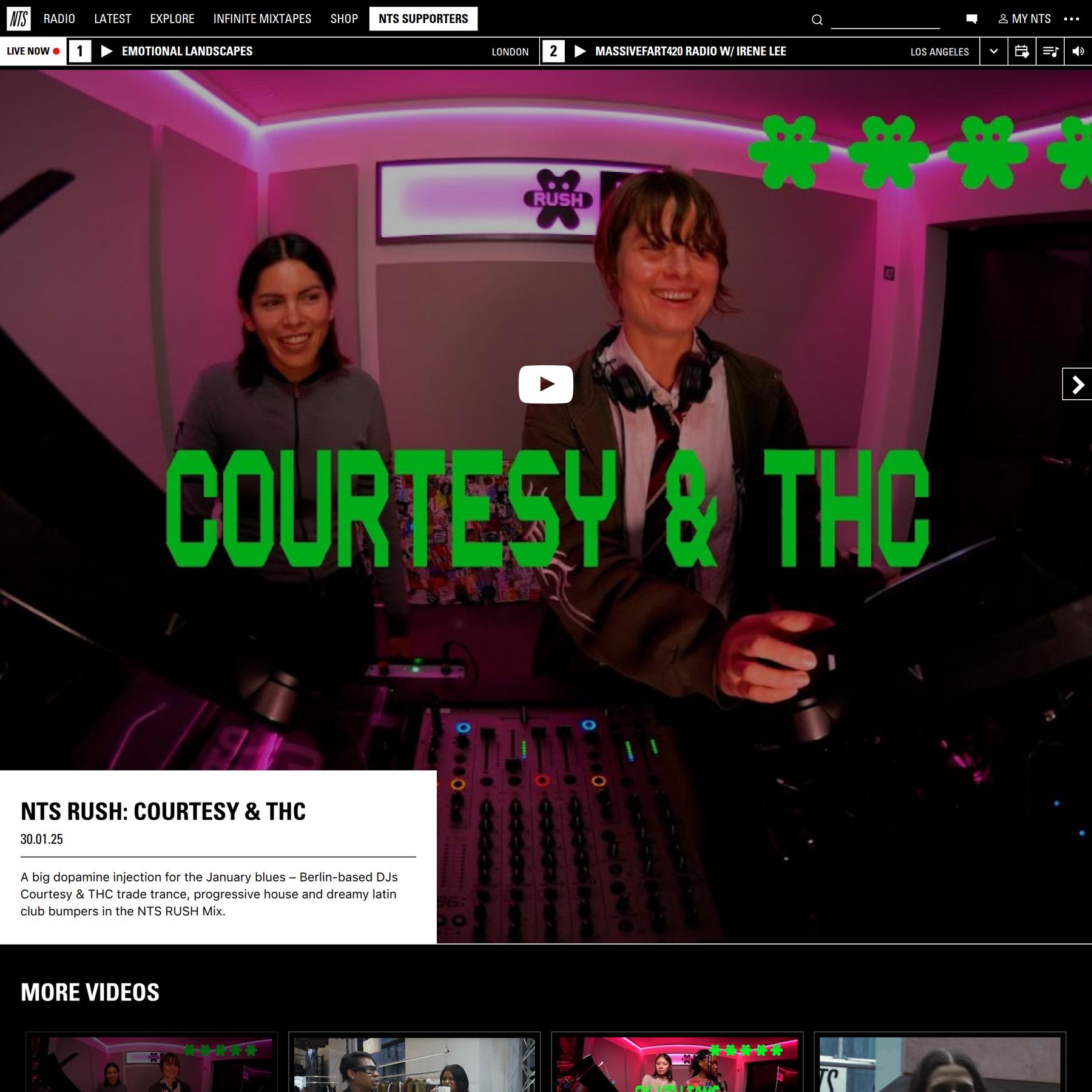 NTS RUSH: Courtesy & THC | NTS