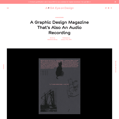 A Graphic Design Magazine That's Also An Audio Recording | | Eye on Design
